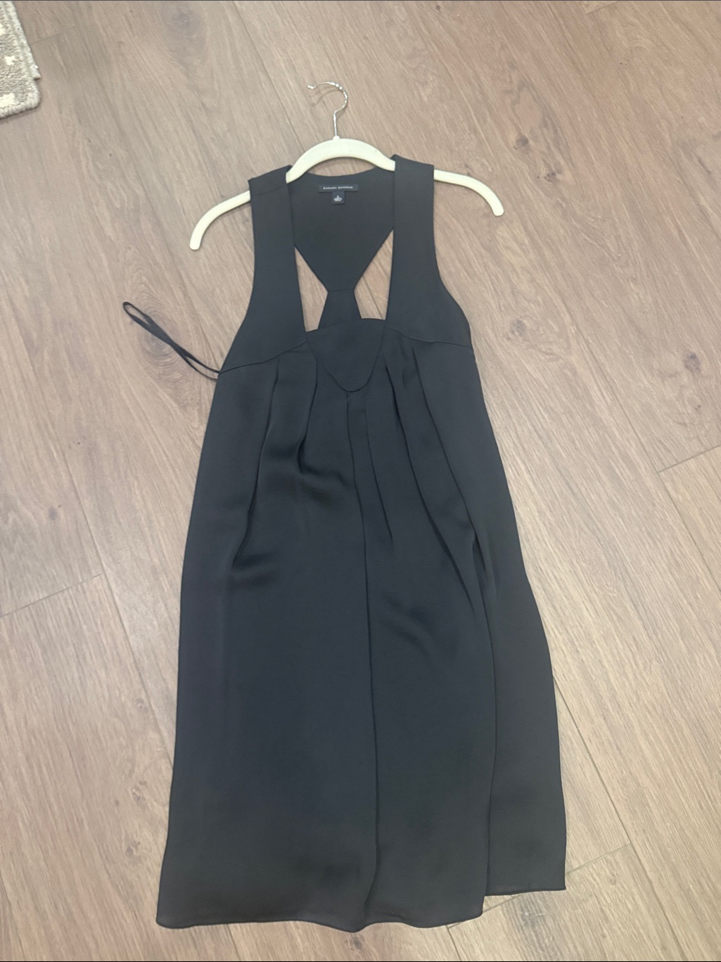 Black Sleeveless V-Neck Women's Dress